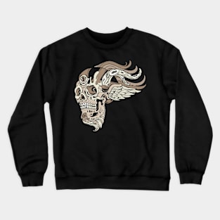 Tri Wing Skull Crewneck Sweatshirt